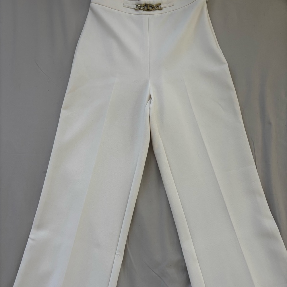 Twin-Set Cream Wide-Leg Pants